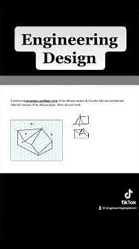 Construct a secondary auxiliary view of the oblique surface A