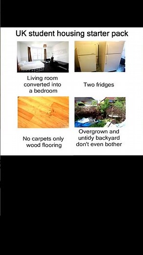 UK student housing starter pack meme #shorts
