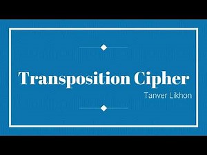 Transposition Cipher Example 01 | Columnar Transposition Technique | MACS | Bangla Tutorial
