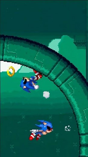 BLUE SONIC AND THE PURSUING SONIC.EXE