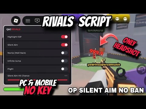 Rivals Script *NO KEY* - AIMBOT, SILENT AIM, RAGE BOT V4, UNLOCK ALL, SUPER SAFE, NO BAN
