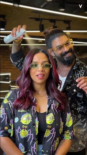 Bold & Beautiful Magenta Red Hair Color Transformation🤩 #magentaredcolor #haircolor #haircolorinspo