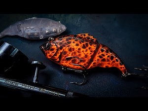 Beginner Lure Painting Tutorial // Simple Lava Pattern Using Mesh Ribbon