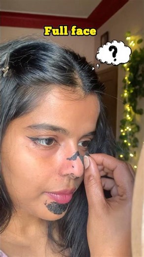Charcoal peel of mask full face ku use panlama? #charcoalmask #peelofmask #skincaretips #skincare