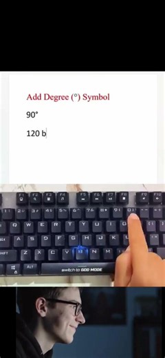 How to add degrees (°) symbol