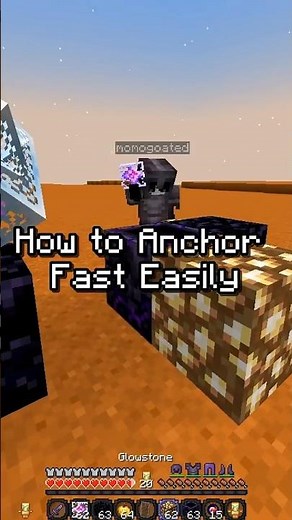How to Anchor FAST easily #minecraft #cpvp #crystalpvp #crystals #mods #gaming #montage #cpvpmontage