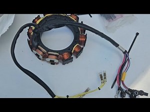 Replacement of stator coil on 150hp 2 stroke mariner/ Mercury outboard engine