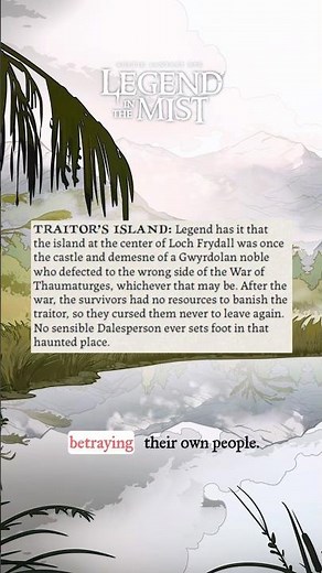 Traitor's Island in Legend in the Mist TTRPG
