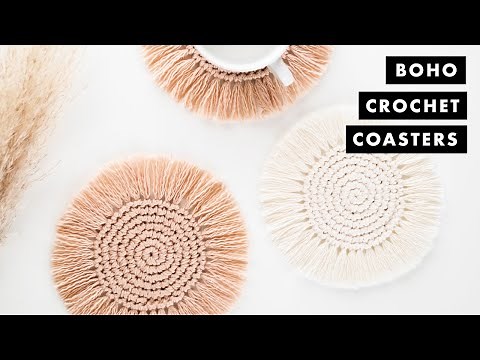 Easy Crochet Coasters + Placemats - Boho Home Décor DIY