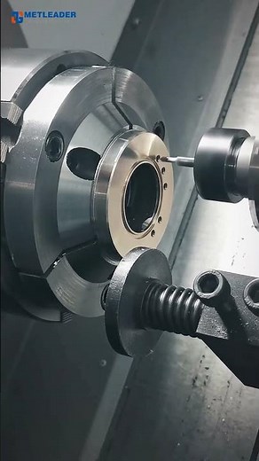 This is a video of flange machining on a CNC lathe;