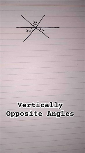 Basic Geometry Example 6 || Vertically Opposite Angles #mathematics #mathmatiqs #geometry