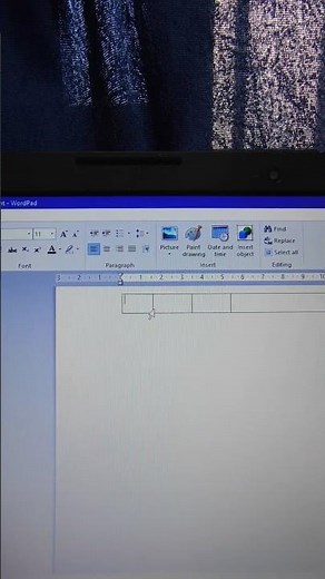 How to insert a table in Wordpad using shortcut keys! #computerknowledge #wordpadtricks