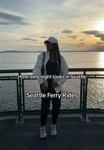 If you live in Washington, you know all about the beautiful ferry rides between cities & islands. We took one to go watch a movie at a drive-in theater! #seattle #seattlewashington #ferryride #datenight #couplestiktok