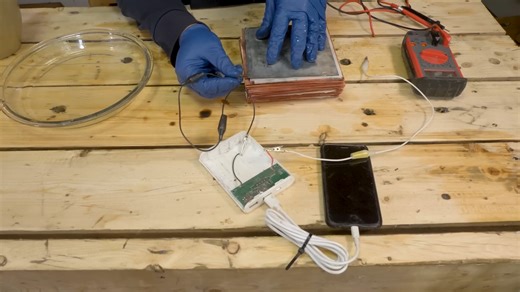 Building a voltaic pile from raw materials to recreate the first continuous battery
