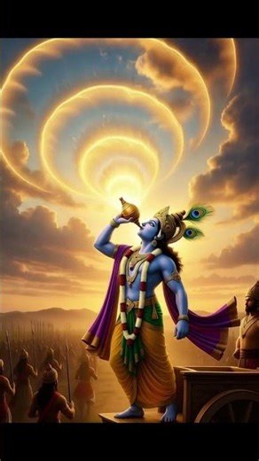 Lord Krishna Blows the Conch in kurukshetra battle field #youtube #youtubeshorts #trending #shorts