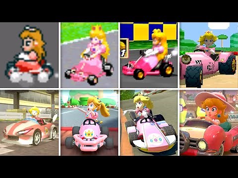 Evolution of Princess Peach in Mario Kart Games (1992 - 2025)