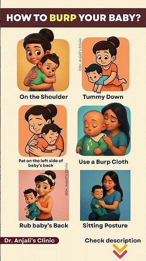 6 Best Ways to Burp Your Baby - Complete Guide for New Parents #shortsfeed #baby #mom