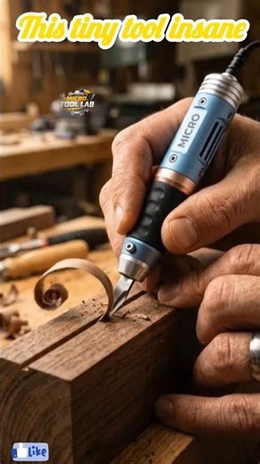 Tiny MICRO Wood Carver Makes The Most Satisfying Cuts Ever 🔥 #satisfying #usa #usashorts #tools #diy