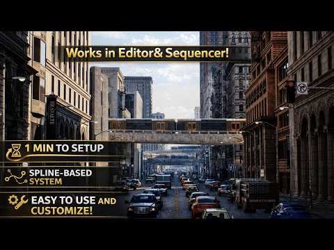 Cinematic Traffic System – Full Editor & Sequencer Support | Unreal Engine 5 Trailer