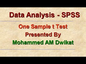 One Sample t test - SPSS