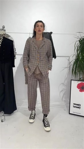 Tartan Jacket and Beige Outfits