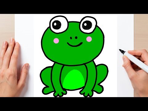 Cute Frog Drawing 🐸 | Easy Frog Drawing for Kids & Beginners