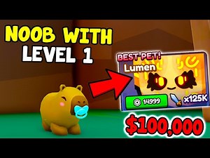 Noob with $100,000 to unlock MAX LEVEL EVOLUTION Capybara, OP SECRET in Capybara Evolution! (Roblox)