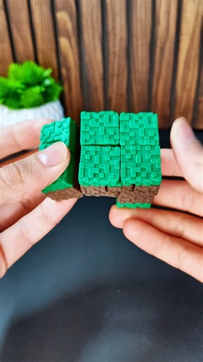 3D Printed Pixel Minecraft Fidget Cube #3dprinted #shorts