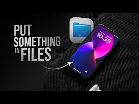 How to Put Something in Files on iPhone (tutorial)