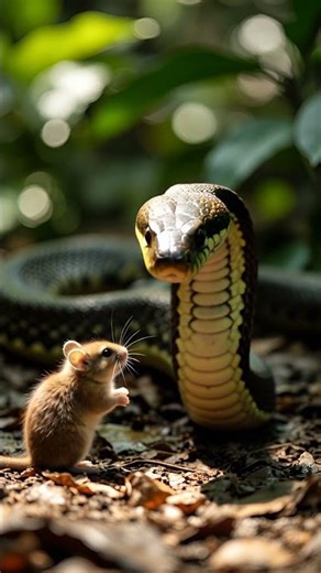 King Cobra Attacks a Mouse