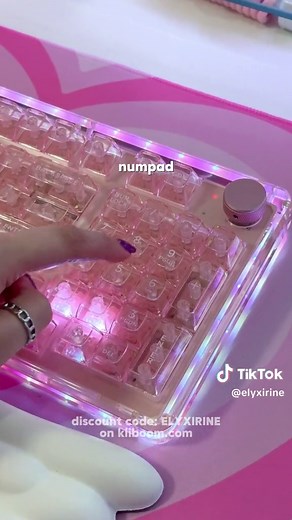 KiiBOOM Crystal Keyboard in Pink: A Coquette's Dream Keyboard