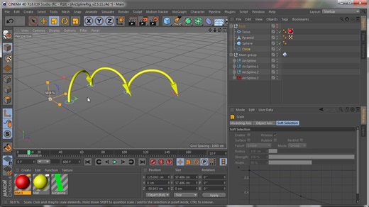 模漾网-弧线样条绑定预设-Cinema 4D- Arc Spline Rig 3.0-使用教程