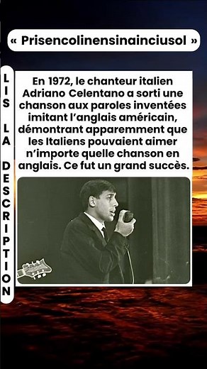 « Prisencolinensinainciusol » : un Italien crée un tube avec des paroles en faux anglais 🎤🤷‍♂️