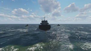 Warships sailing in the open sea - Free Stock Video