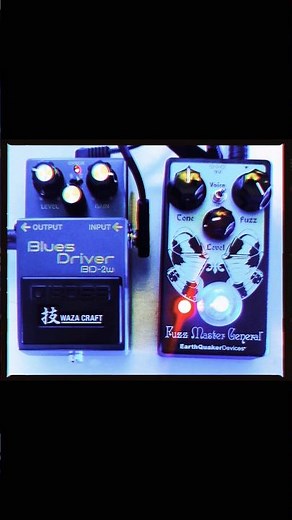 3 Mode Demo Fuzz Master General w/ BOSS BD-2 W Blues Driver Waza Craft Mode #guitar #bass #music