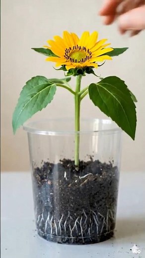 “From Seed to Sunflower 🌻 | Full Growth Timelapse in Transparent Pot (Super Satisfying)”