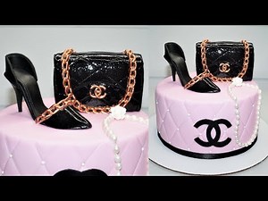 Cake decorating tutorials | how to make a CHANEL PURSE CAKE TOPPER | Sugarella Sweets