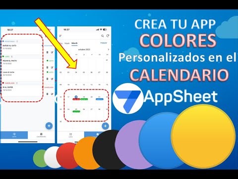 COLORES personalizados en CALENDARIO, en AppSheet.
