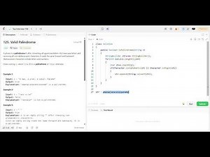 Video Project 2Day 2 of 100 – Valid Palindrome using Java 💻