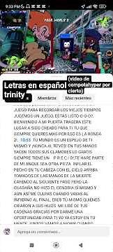 Trinity Con Letras Español