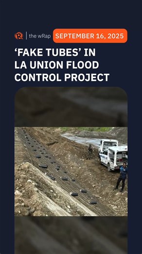 32K views · 312 reactions | ‘Fake tubes’ are discovered in a flood control project in Barangay Acao, Bauang, La Union. Public works Secretary Vince Dizon points out the tubes attached to the structure were mere ‘props.’ Full story: https://www.rappler.com/philippines/dpwh-flood-control-project-la-union-fake-tubes/ | Rappler | Facebook