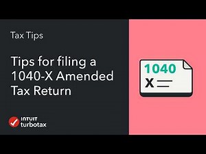 Tips for Filing a 1040-X Amended Tax Return - TurboTax Tax Tip Video