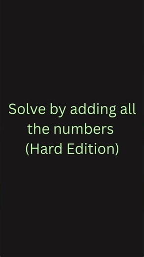 Impossible math challenge