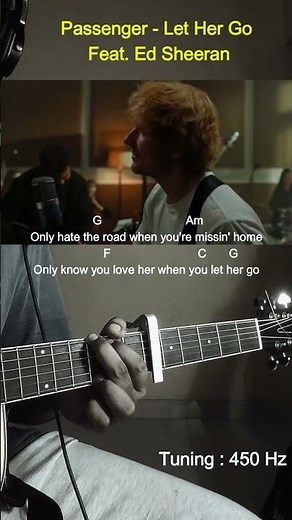 Let Her Go By Passanger ft. Ed Sheeran #guitar #shorts #music