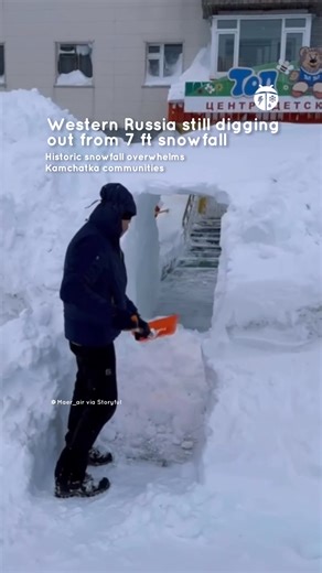 A powerful snowstorm buried parts of Russia’s Kamchatka Peninsula under more than seven feet of snow, creating dangerous conditions and trapping residents. This is the most intense snowfall the city has seen in more than 30 years. Local reports say at least two people were killed by snow falling from a roof. Footage shows residents digging cars out of deep snow and carving tunnels to move through their neighborhoods. | WeatherBug