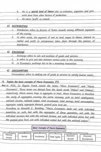 Economic Question Paper | Sample | IMP | Important Notes | First Chapter Basic Concept In Economics