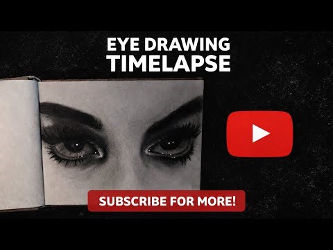Drawing Realistic Eyes with Charcoal | Timelapse