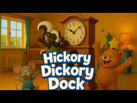 Hickory Dickory Dock – Mouse & Clock Song for Kids (Full Lyrics)
