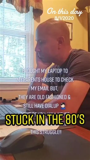 Did you have #aol in the #80s ? I still use my AOL #email today 😂 #onthisday #1985 #parentsoftiktok #laptop #dialup #yougotmail #sound #fypシ #over40 #over50 #myt_panther