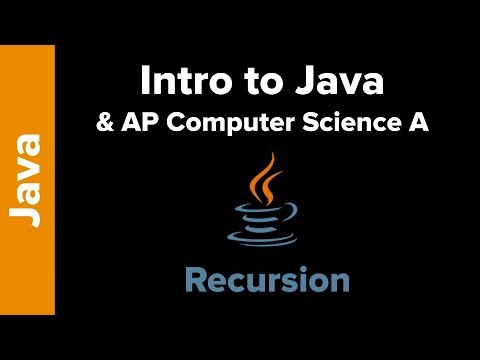 Intro to Java and AP CS A Recursion